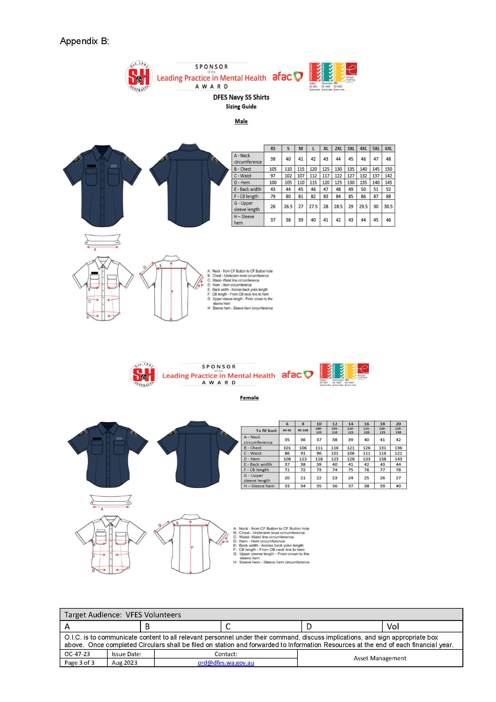 1 Operational Circular 47 2023 VFES Dress Shirts Page 3